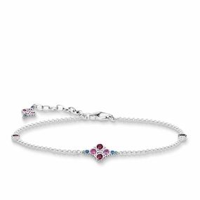 Thomas Sabo Glam and Soul Sterling Silver Royalty Colourful Stones Bracelet