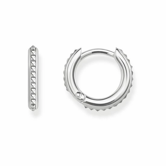 Thomas Sabo Glam and Soul Sterling Silver Studs Hinged Hoop Earrings