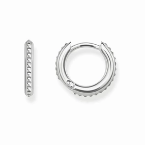 Thomas Sabo Glam and Soul Sterling Silver Studs Hinged Hoop Earrings