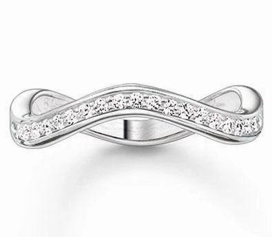 Thomas Sabo Glam And Soul Sterling Silver White Zirconia Eternity Ring D