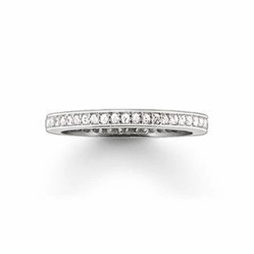 Thomas Sabo Glam And Soul Sterling Silver White Zirconia Eternity Style Ring