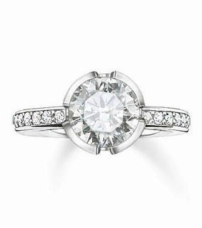 Thomas Sabo Glam And Soul Sterling Silver White Zirconia Ring D
