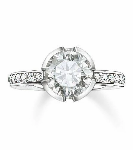Thomas Sabo Glam And Soul Sterling Silver White Zirconia Ring D