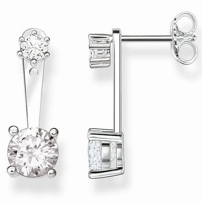 Thomas Sabo Glam And Soul Sterling Silver White Zirconia Stud Earrings