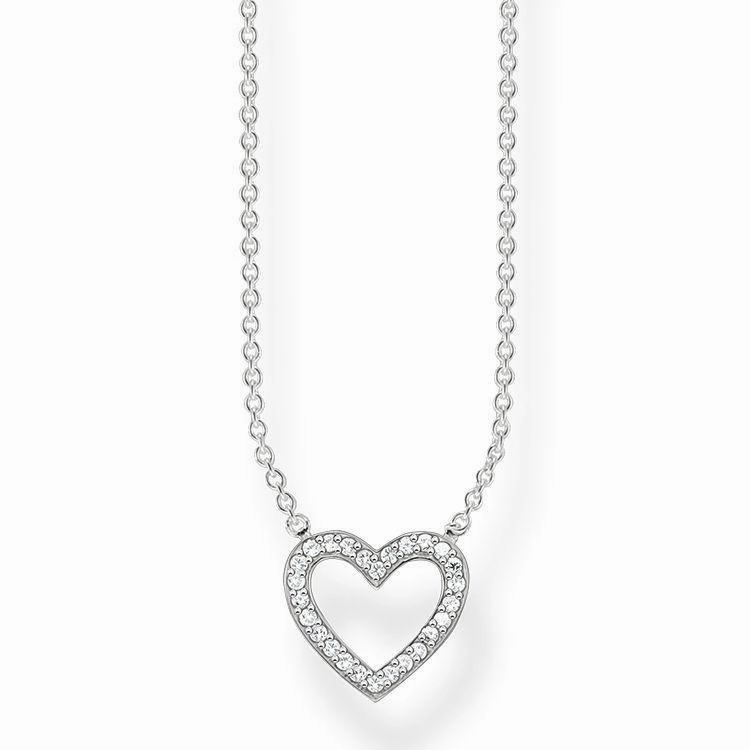 Thomas Sabo Glam And Soul Sterling Silver Zirconia Heart Necklace