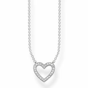 Thomas Sabo Glam And Soul Sterling Silver Zirconia Heart Necklace