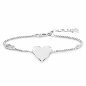 Thomas Sabo Glam And Soul Sterling Silver Zirconia Heart With Infinity Bracelet