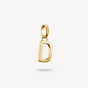 Thomas Sabo Gold Plated Letter D Connect Charm