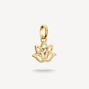 Thomas Sabo Gold Plated Lotus Flower Connect Charm