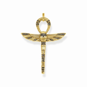 Thomas Sabo Gold Plated Sterling Silver Egyptian Cross Pendant