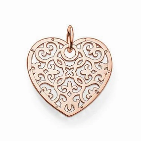 Thomas Sabo Karma Bead Rose Gold Heart Pendant D