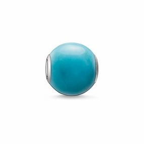 Thomas Sabo Karma Bead Sterling Silver Blue Howlite Charm