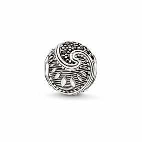 Thomas Sabo Karma Beads Sterling Silver Black Zirconia Maori Charm