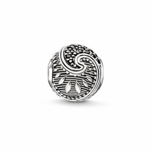 Thomas Sabo Karma Beads Sterling Silver Black Zirconia Maori Charm