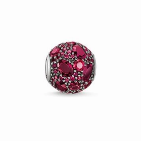 Thomas Sabo Karma Beads Sterling Silver Red Conundrum Fire Charm