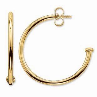 Thomas Sabo Karma Beads Yellow Gold Hinged Hoops For Beads Small