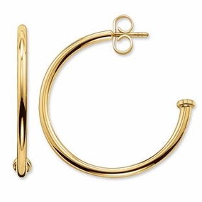 Thomas Sabo Karma Beads Yellow Gold Hinged Hoops For Beads Small