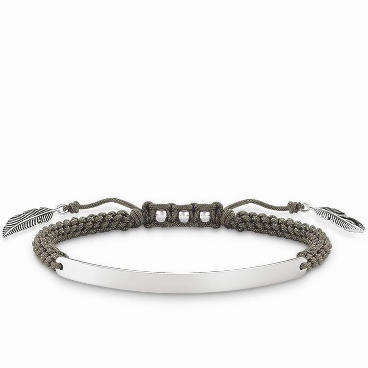 Thomas Sabo Love Bridge Sterling Silver Grey Feather Bracelet
