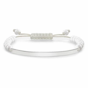 Thomas Sabo Love Bridge Sterling Silver White Agate Bracelet D