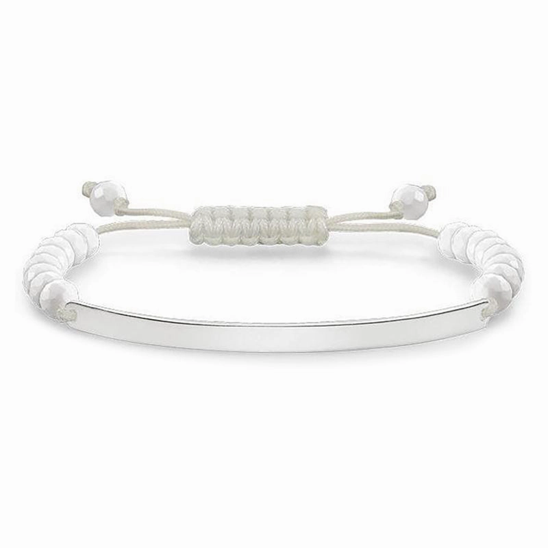 Thomas Sabo Love Bridge Sterling Silver White Agate Bracelet D
