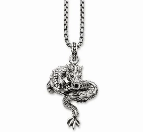Thomas Sabo Rebel at Heart Sterling Silver Dragon Necklace