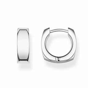 Thomas Sabo Rebel at Heart Sterling Silver Minimalist Hoop Earrings