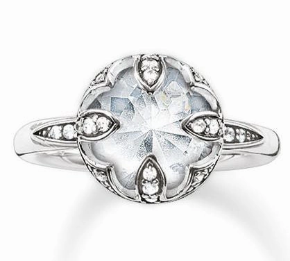 Thomas Sabo Ring Glam & Soul Purity of Lotos White Zirconia Silver D