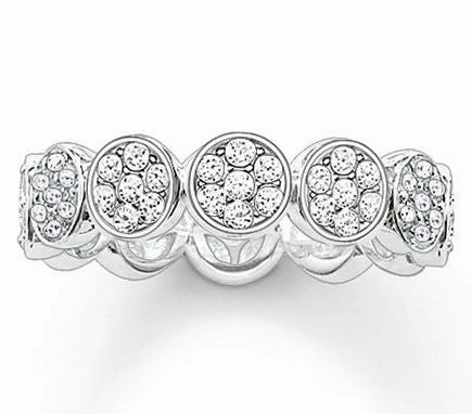 Thomas Sabo Ring Glam & Soul Sparkling Circles Silver D