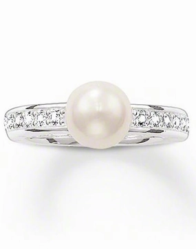 Thomas Sabo Ring Glam And Soul Pearl Silver