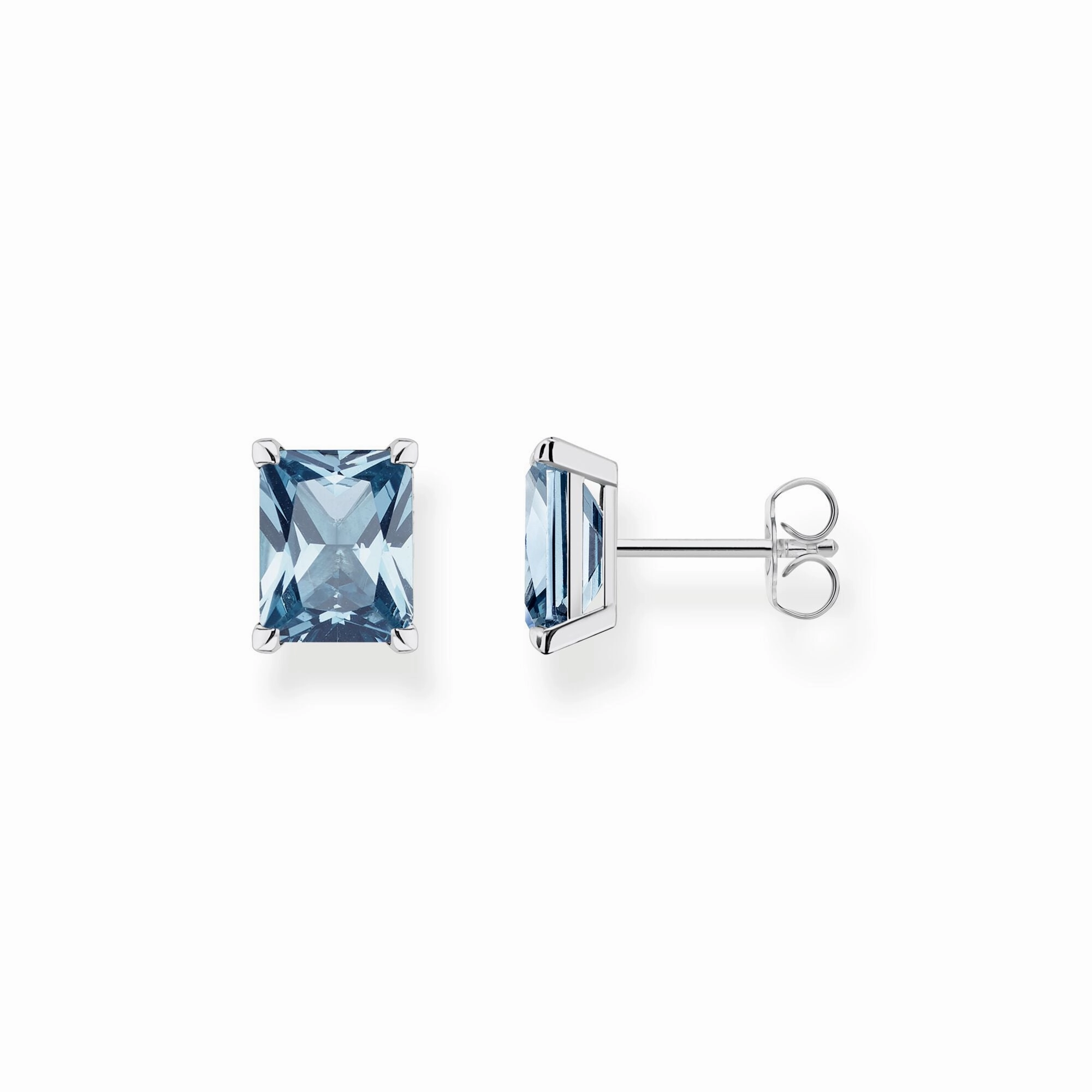 Thomas Sabo Sterling Silver Blue Stone Stud Earrings