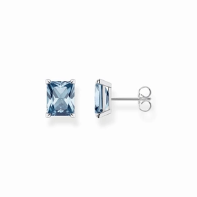 Thomas Sabo Sterling Silver Blue Stone Stud Earrings