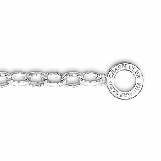 Thomas Sabo Sterling Silver Charm Club Bracelet 18cm