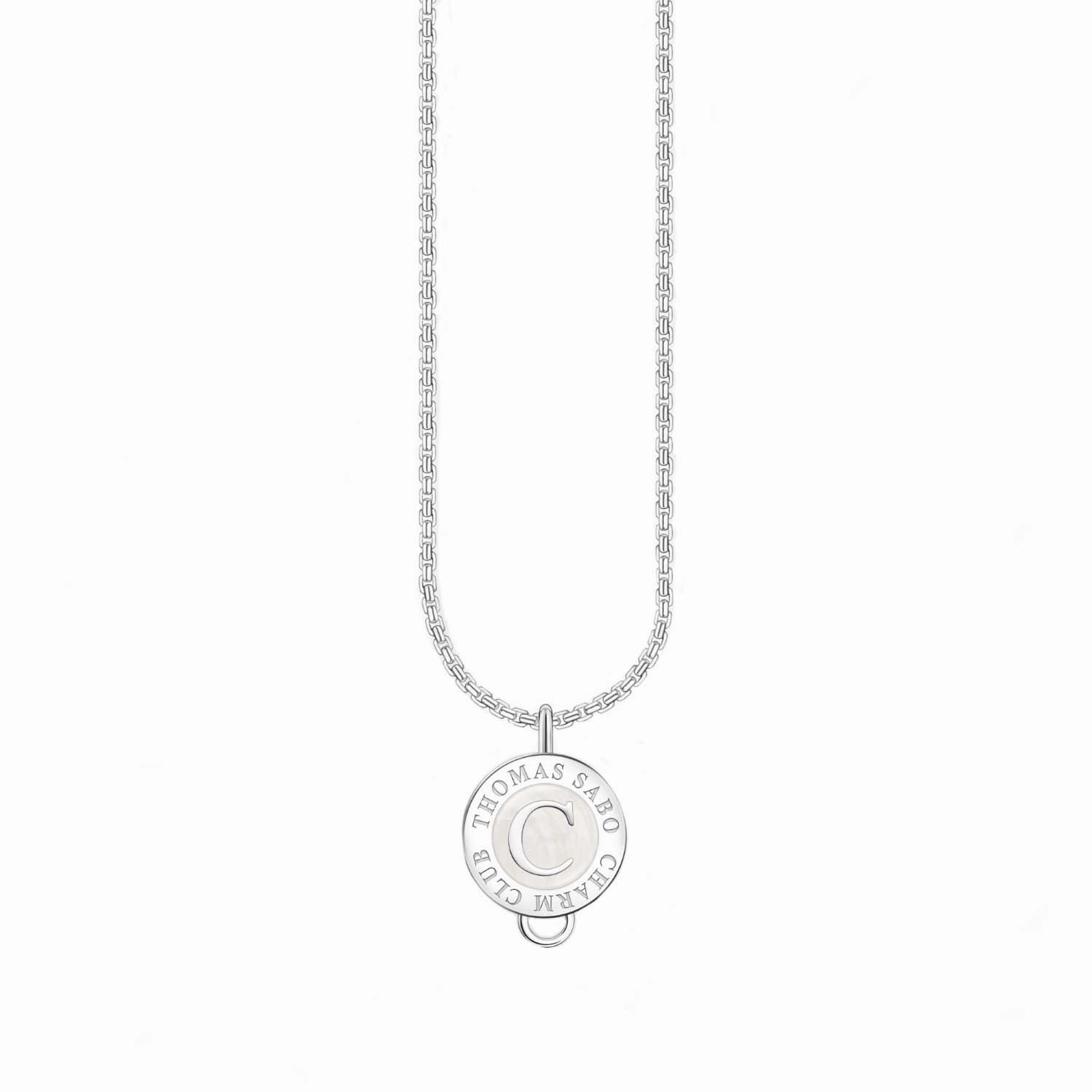 Thomas Sabo Sterling Silver Charmista Member Charm Necklace with White Coin