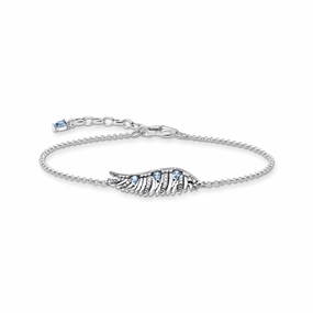 Thomas Sabo Sterling Silver Phoenix Wing Blue Stones Bracelet D