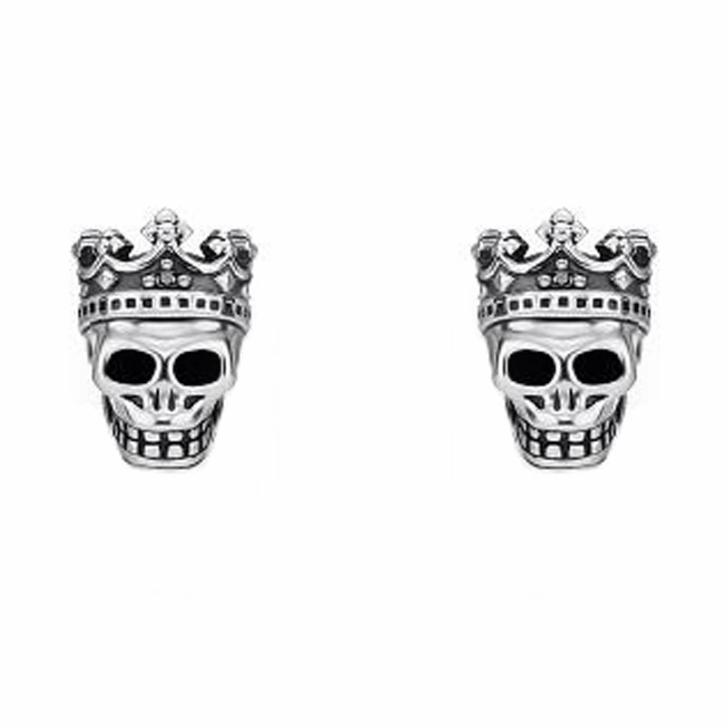 Thomas Sabo Sterling Silver Skull King Stud Earrings