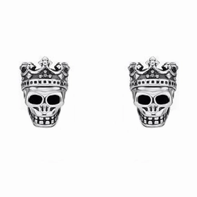 Thomas Sabo Sterling Silver Skull King Stud Earrings