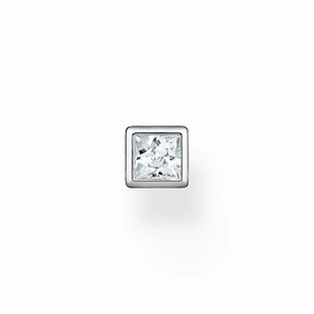 Thomas Sabo Sterling Silver Square Single Stud Earring D