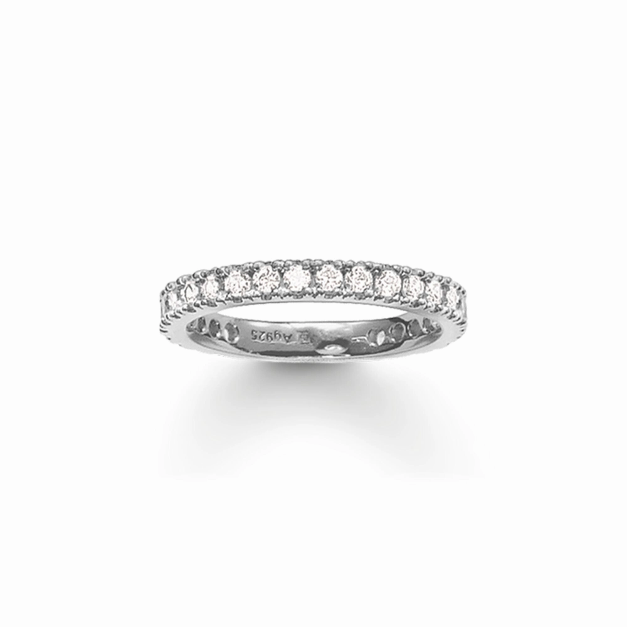 Thomas Sabo Sterling Silver White CZ Pave Eternity Ring