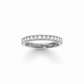 Thomas Sabo Sterling Silver White CZ Pave Eternity Ring