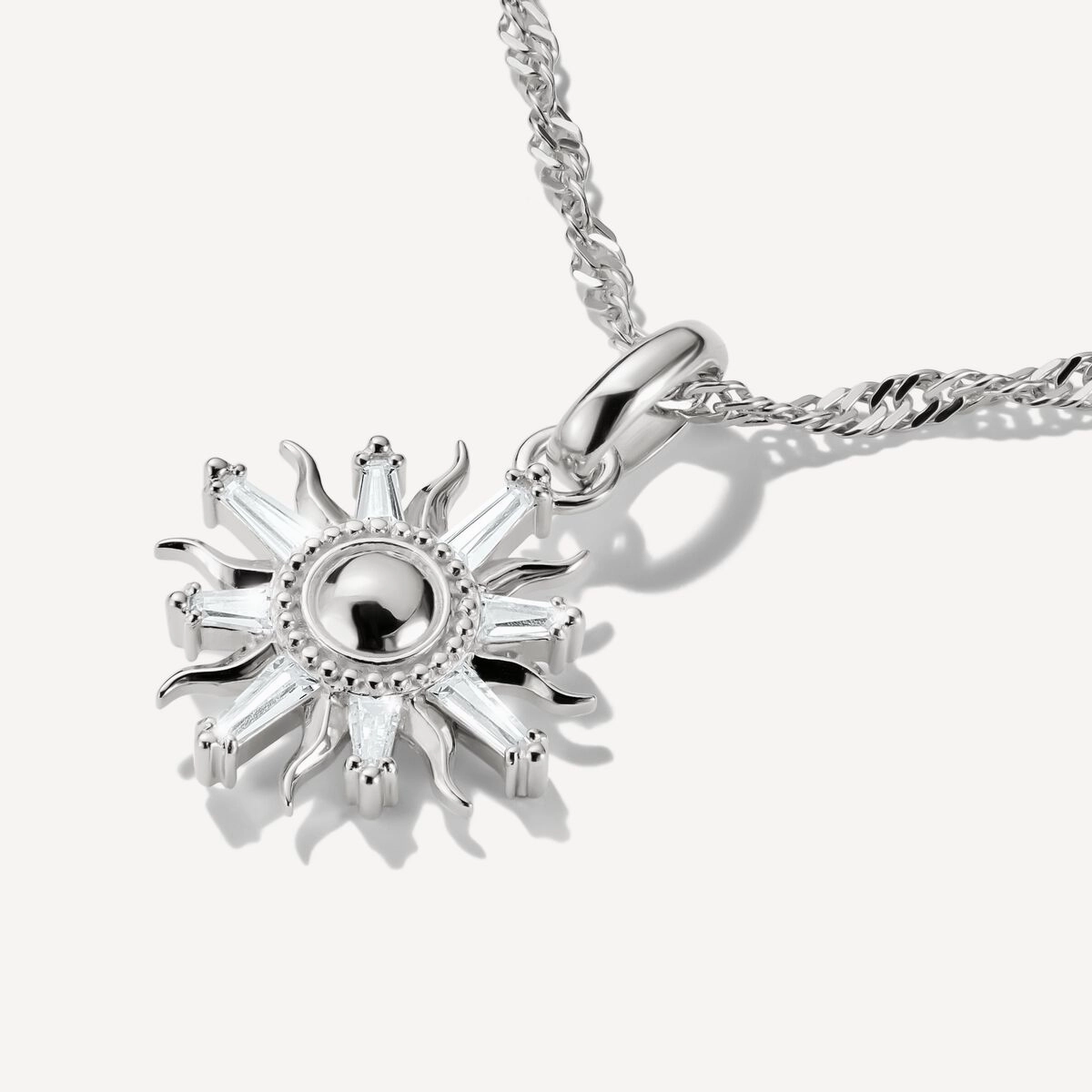 Thomas Sabo Sterling Silver White Zirconia Sun Connect Charm