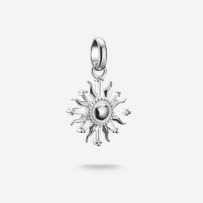 Thomas Sabo Sterling Silver White Zirconia Sun Connect Charm