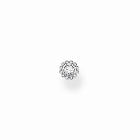 Thomas Sabo Sterling Silver Zirconia Flower Single Stud Earring D