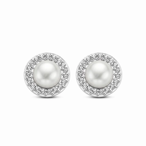 Ti Sento Earrings Milano Pearl Silver
