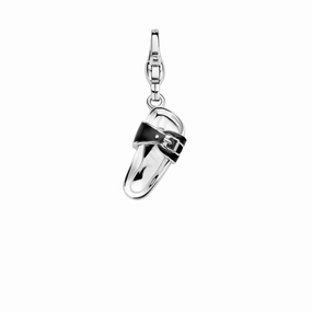 Ti Sento Sterling Silver Black Enamel Comfy Feet Charm D