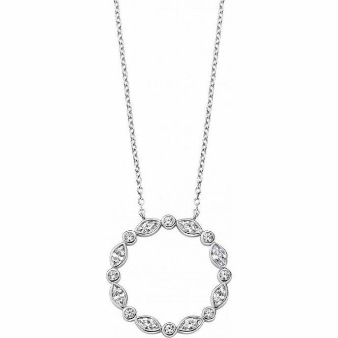 Ti Sento Sterling Silver Cubic Zirconia Circle Necklace D