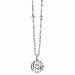Ti Sento Sterling Silver Cubic Zirconia Circular Necklace D