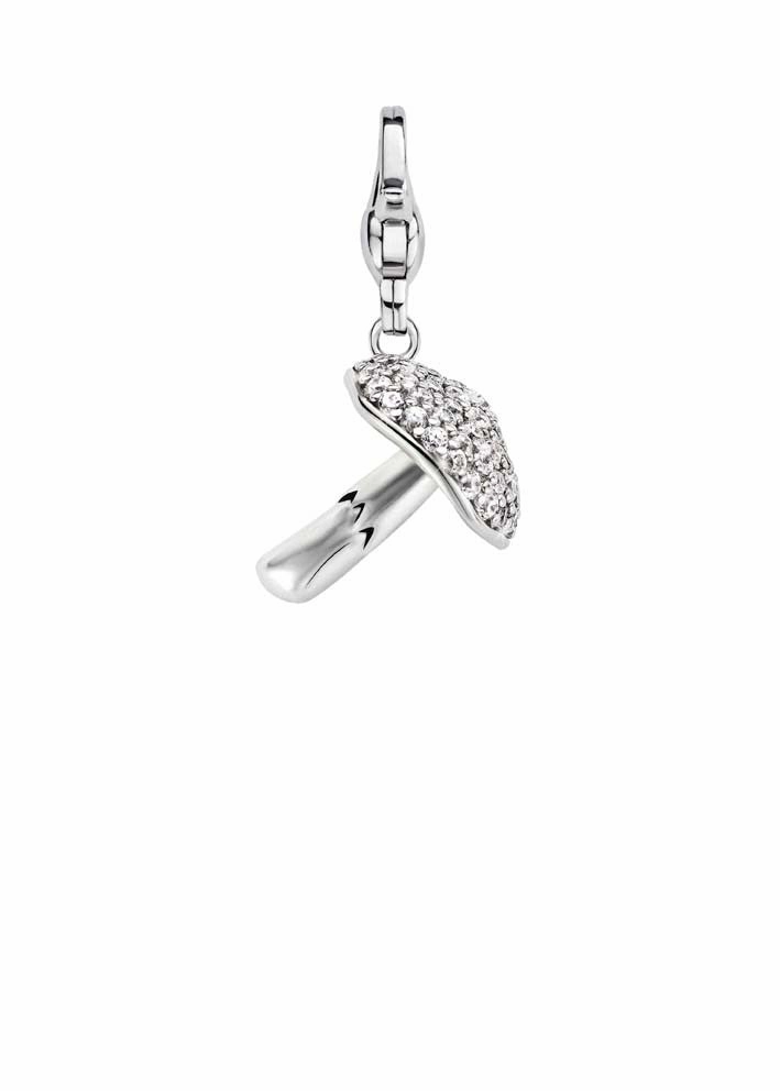 Ti Sento Sterling Silver Cubic Zirconia Glittery Toadstool Charm D