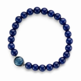 Ti Sento Sterling Silver Denim Stretch Bracelet D
