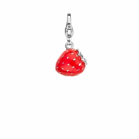 Ti Sento Sterling Silver Red Enamel Strawberry Charm D