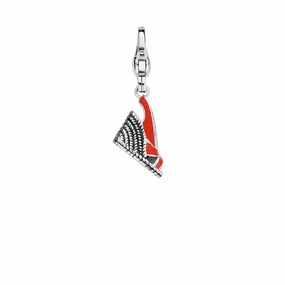Ti Sento Sterling Silver Red Enamel Wedge Charm D